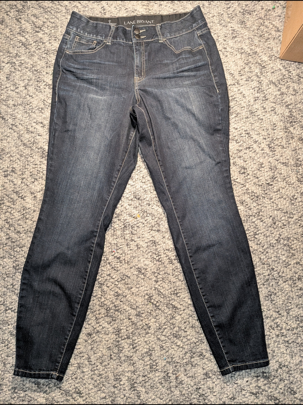 Lane Bryant Tighter Tummy Technology Skinny Jeans Dark Wash Plus Size 14R